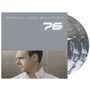 Der Text lautet "Armin van Buuren 76". Zu sehen ist ein Mann in weißem Hemd, der zur Seite schaut, sowie zwei Schallplatten., 2 LPs