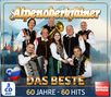 "Alpenoberkrainer - Das Beste: 60 Jahre - 60 Hits." Acht Personen in traditioneller Kleidung, Instrumente, Berglandschaft.