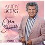 Texte: "Andy Borg", "Bekannte Oldies & Grosse Schlagerhits", "Folge 1 + 2".  
Ein lächelnder Mann in einem rosa Anzug vor einem wolkigen Himmel., 2 CDs