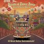 Titel: "Dreams of Flower Power" und "14 Great Guitar Instrumentals". Cartoon-Stil zeigt zwei Gitarristen und einen bunt bemalten VW-Bus., CD