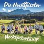 "Die Nockspitzler" oben, "Nockspitzklänge" unten. Eine Gruppe in Tracht mit Musikinstrumenten vor alpiner Landschaft., CD