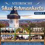 "STEIRISCHE Musi-Schmankerln FOLGE 2" mit Bildern von Musikgruppen und der Grazer Uhrturm im Hintergrund., CD