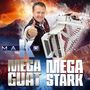 Text: "MARIO K", "MEGA GUAT", "MEGA STARK". Ein Mann mit Akkordeon, Daumen hoch, vor Feuerwerk und Bergkulisse., CD