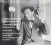 Ludwig van Beethoven Violin Konzert op. 61. Johannes Brahms Violin Konzert op. 77. Jascha Heifetz. Schwarz-weiß Porträt eines Mannes im Anzug., CD