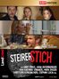 "SteirerStich" - Titel eines Landkrimis. Mit Hary Prinz, Anna Unterberger, u.a. ORF Logo, Bilder von sechs Personen in Szenen., DVD