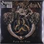 "PATH OF FIRE" steht unten. "AEON" oben rechts. Skelett und Tierköpfe in einem mystischen, dunklen Design., LP