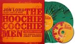 Ein oranger Karton mit roter Schrift: "Jon Lord with The Hoochie Coochie Men". Grüne, gesprenkelte Vinyl-Platten.