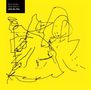Text auf gelbem Hintergrund: "REZA ASKARI ROAR QUINTET xAŷb v6v dŷAx". Schwarze abstrakte Linienzeichnung., 2 LPs