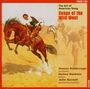 "Songs of the Wild West" steht über einem Cowboy, der auf einem bockenden Pferd reitet, mit Zuschauern im Hintergrund.