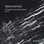 "Denis Dufour, Complete Acousmatic Works Vol. 2." Abstrakte Linien vor schwarzem Hintergrund. Kairos-Logo unten rechts., 16 CDs