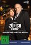 "Der Zürich Krimi: Borchert und die bittere Medizin" zeigt zwei Personen in eleganter Kleidung vor nächtlicher Stadt., DVD