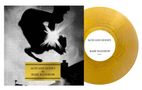 ACID AND HONEY by BABE RAINBOW. Ein schwarz-weißes Cover mit springender Silhouette, daneben eine goldene Vinyl-Schallplatte., LP