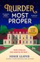 „Murder Most Proper“, „Some crimes are best solved by the book...“, Josie Lloyd. Ein Herrenhaus bei Nacht mit Hund., Buch