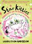 „Star Kitties“: „Forest Kitty and the Monster Surprise!“. Illustration eines großen, fröhlichen Kätzchens mit einem Kind.