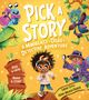 „Pick a Story: A Minibeast + Ogre + Detective Adventure.“ Farbenfrohe Illustrationen von Kindern, Insekten und einem Ogre., Buch