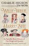 "Willie, Willie, Harry, Stee" steht auf einem Buchcover mit Illustrationen historischer Könige und Königinnen.