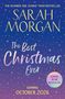 Text: "THE NUMBER ONE SUNDAY TIMES BESTSELLER", "SARAH MORGAN", "The Best Christmas Ever", "COMING OCTOBER 2026", "COVER TO BE REVEALED". Dunkler Himmel mit Sternen.
