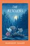 "The Rescuers" und "Margery Sharp". Drei Mäuse auf einem Floß unter einem Sternenhimmel, mit einem Schloss im Hintergrund., Buch