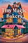 Text: „The Tiny Magic Bakery“, „August Bloom“, „Cover to be revealed“. Hintergrund in warmen Farbtönen, pastellartiger Verlauf., Buch