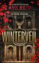 Ava Reid, Play the Game. Win the War. Winterveil. Rote Blätter und Statuen vor einem imposanten, antiken Gebäude., Buch