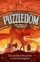 "Puzzledom: The Dragon Trainer. Can you solve the puzzles to save the kingdom?" Illustration: Helden vor einem Drachen.