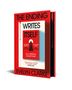 Text: "THE ENDING WRITES ITSELF", "All it needs is a killer twist", Name: "Evelyn Clarke". Gestaltung in Rot und Weiß., Buch
