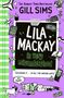 „Lila Mackay is very misunderstood“, bunte Illustrationen mit einem Handy, Buch und Notizbuch auf lila Hintergrund.