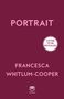 „PORTRAIT“ und „FRANCESCA WHITLUM-COOPER“ in Rosa auf dunklem Hintergrund. Rundlogo mit „COVER TO BE REVEALED“.