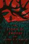 "A Storm of Swords" von George R.R. Martin. Roter Hintergrund mit einer Silhouette eines Ritters und einem großen Geweih., Buch