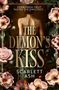 Text: "FINAL COVER COMING SOON", "THE DEMON'S KISS", "Scarlett Ash", "avon." Grauer Hintergrund mit gelbem Kreis., Buch
