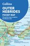 "Collins Outer Hebrides Pocket Map. The perfect way to explore the Western Isles." Kartenausschnitt mit Ortenamen.