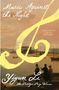 „Music Against the Night“ oben, „Yiyun Li“ mittig, „author of The Book of Goose“ unten. Hintergrund: Malerische Hafenansicht., Buch