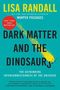 Text: "LISA RANDALL", "DARK MATTER AND THE DINOSAURS", "THE ASTOUNDING INTERCONNECTEDNESS OF THE UNIVERSE", "NEW YORK TIMES BESTSELLER". Illustration eines gelben Kometen auf blauem Hintergrund.