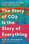 „The Story of CO2 Is the Story of Everything“ von Peter Brannen. Bunte Illustration mit Natur und Industrie.