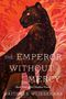 „The Emperor Without Mercy“, „Book Three of the Obsidian Throne“, „Maithree Wijesekara“. Ein schwarzer Panther vor roten Blättern., Buch