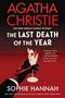 Titel: "Agatha Christie: The Last Death of the Year" von Sophie Hannah. Eine Hand hält ein Glas mit einem stilisierten Gesicht.