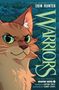 „#1 NEW YORK TIMES BESTSELLING AUTHOR ERIN HUNTER WARRIORS THE NEW PROPHECY GRAPHIC NOVEL 1“, Illustration einer Katze vor Wald.