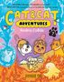 „Cat & Cat Adventures: Realms Collide“, Comic-Stil, Katzen und Tiere in einem fantastischen, farbenfrohen Setting.