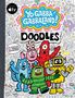 "Yo Gabba Gabba Land! Doodles" und "Get ready for 60+ doodle activities!". Cartoonfiguren in bunten Farben., Buch