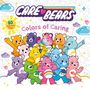 Text oben: "Care Bears". Darunter: "Colors of Caring". Zehn bunte, fröhliche Teddybären jubeln gemeinsam.