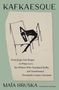 "KAFKAESQUE, MAÏA HRUSKA. Ein Mensch in gebeugter Haltung auf einem Stuhl, Illustration in Schwarz auf beigem Hintergrund.", Buch
