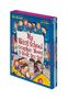 "My Weird School Graphic Novel 3-Book Box Set." Kinder in einem Schulbus, bunte, fröhliche Illustrationen.