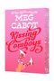 "MEG CABOT Kissing Cowboys" in weiß und rot auf pinkem Hintergrund. Ein Paar Beine in roten Cowboy-Stiefeln ragen heraus., Buch