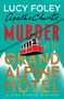 „Murder at the Grand Alpine Hotel" von Lucy Foley und Agatha Christie. Illustration mit Seilbahn und Bergen., Buch