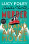 Große Texte: "Lucy Foley", "Agatha Christie", "Murder at the Grand Alpine Hotel", "A Miss Marple Mystery". Eine rote Seilbahn vor Bergen.