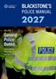 "Blackstone's Police Manual 2027. Volume 3: General Police Duties von Glenn Hutton u.a. Polizist in gelber Weste von hinten.", Buch