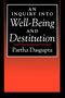 Partha Dasgupta: An Inquiry Into Well-Being and Destitution, Buch