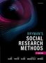 „BRYMAN'S SOCIAL RESEARCH METHODS, 7TH EDITION“. Bunte, geschwungene Linien auf schwarzem Hintergrund.