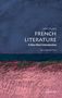 "John D Lyons, French Literature: A Very Short Introduction, Second Edition." Abstraktes Gemälde in Blau und Rosa., Buch