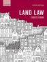 „Fifth Edition LAND LAW CHRIS BEVAN“ steht vor rotem Hintergrund. Darunter eine schwarz-weiße Häuserillustration., Buch